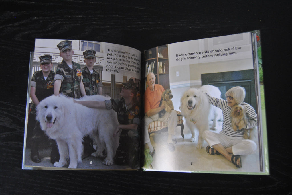 "Pet Me Safely" hardcover children's book